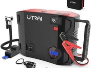 *BESTSELLER* Utrai Auto-Reifenfüller, 2000 A Spitzenleistung 24000 mAh Tragbares Starthilfekabel (bis zu 8 l Gas oder 6,5 l Dieselmotor), Handy-Ladegerät mit Dual-Digitalanzeige, LED-Taschenlampe Set 1 - Wuppertal