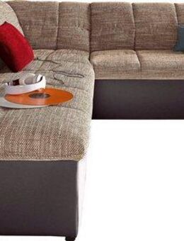 DOMO collection Ecksofa Splash, aktuelle Sitz- und Rückensteppung, Materialmix, L-Form, wahlweise mit Bettfunktion