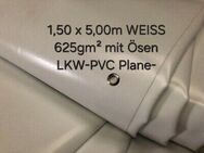 LKW-Plane, WEISS, Abdeckplane, Holzplane, mit Ösen, - Kiefersfelden