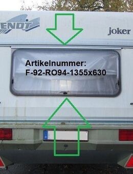 Fendt Wohnwagen Fenster ca 135,5 x 63 gebraucht (Roxite 94 D399) zB Joker 470 B E826 BJ 92 Heckfenster / Bugfenster - Schotten Zentrum
