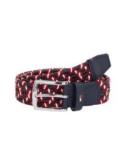 Tommy Hilfiger Flechtgürtel DENTON ELASTIC LEATHER 3.5 Flexibel größenverstellbar, elastisch, Markenlogoemblem aus Metall