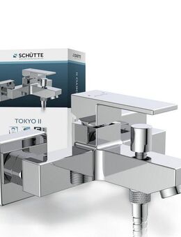 Schütte Wannenarmatur Tokyo Mischbatterie Badewanne, Wasserhahn Bad, Wannenarmatur in Chrom