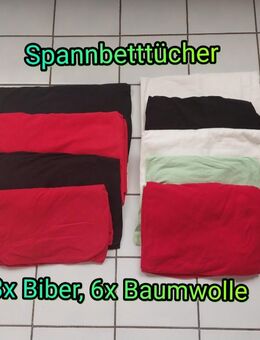 Spannbetttuch, Bettlaken, 9 Stück, 4 Bilder - Immenhausen