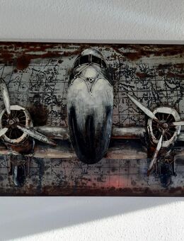 3 D Flugzeug Metallbild. - Bielefeld