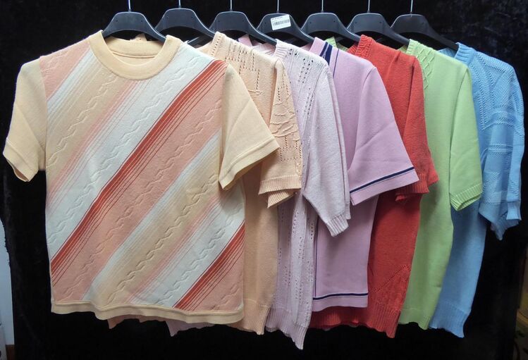 7 Pullover, Sommerpullover, kurzarm Pullover, verschiedene Farben - Gütersloh