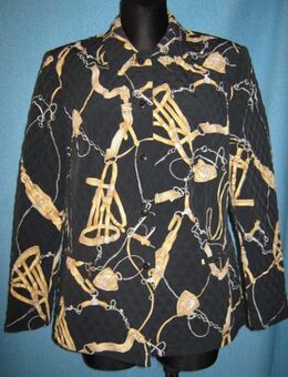 NEU * Elegant * ausgefallen * Ketten-Print * Stepp * Jacke "Basler" Gr. 44- 46/ L- XL * schwarz * gelb * - Riedlingen