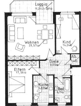 gepflegte 3 Zimmer-Wohnung in Nienburg - Nienburg (Weser)