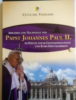 Münz-/Ersttagsbrief-Faltalbum "Abschied u. Nachfolge Papst Joh. Paul II - Rees