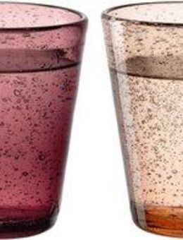 LEONARDO Gläser-Set Trinkglas BURANO, 330 ml, 4er-Set, Glas, aus mundgeblasenem Schaumglas