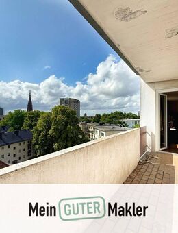 Zentrale Lage: Sanierungsbedürfte 2-Zimmer-Wohnung mit Südwest-Balkon - Bremerhaven