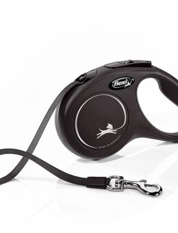 flexi New Classic Gurt-Leine S schwarz, 5 m,
