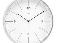 Hama Wanduhr Uhr "Sardinien", ohne Ticken, Ø 30 cm, Grau (geräuscharm)