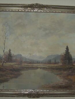 Moorlandschaft bei Rosenheim aus dem Jahr 1952, Burghofer, Sepp Münchener Maler des 20. Jhs. - Olching