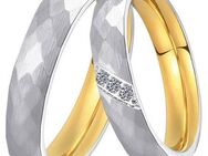 DOOSTI Trauring Schmuck Geschenk Edelstahl Trauring Ehering Partnerring LIEBE, wahlweise mit oder ohne Zirkonia