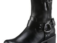 MARCO TOZZI BROTI Bikerboots, Blockabsatz, Schnallenboots, Stiefelette mit glänzenden Nieten
