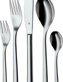 WMF Besteck-Set Palermo (60-tlg), 12 Personen, Cromargan® Edelstahl Rostfrei 18/10, Monobloc-Messer, ergonomisch, geschmiedete Messer, Wellenschliff