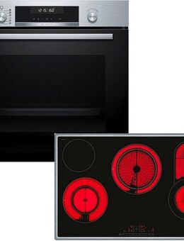 BOSCH Backofen-Set HBD672LS82, mit Teleskopauszug nachrüstbar, Pyrolyse-Selbstreinigung, AirFry-Funktion