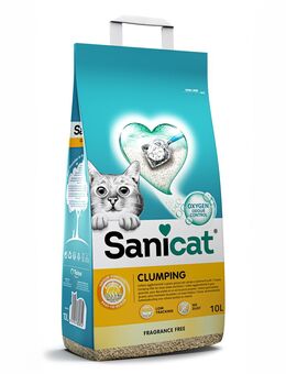 2 x Sanicat Katzenstreu zum Sonderpreis! - 2 x 10 l Parfümfrei