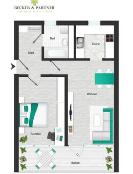 ***TOP Gelegenheit*** Für KA o. Eigennutzer; 2 ZKB, Balkon, Keller, 1. OG, Stellplatz in saniertem MFH. - Ludwigshafen (Rhein)