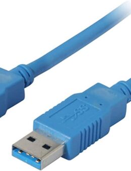 USB 3.0 Typ A, Datenleitung, Stecker, Stecker, 50cm lang, doppelt geschirmt, Knickschutz, blau - Fürth