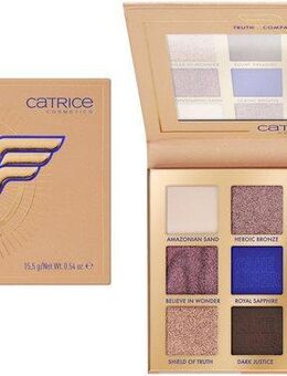 Catrice Lidschatten-Palette Wonder Woman Eyeshadow Palette, Hochpigmentiert mit matten, schimmernden und metallischen Texturen.