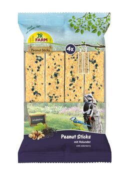 JR Farm 4x Peanut Sticks Schalenfrei 640 g - mit Holunder