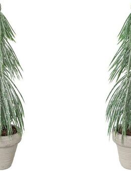 Creativ green Künstlicher Weihnachtsbaum Weihnachtsdeko, künstlicher Christbaum, Tannenbaum, mit Frost-Optik und im Topf