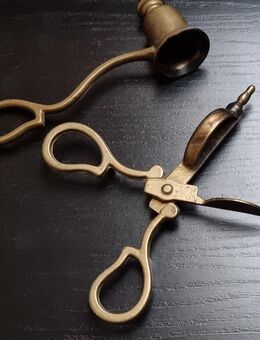2 x Vintage Kerzenlöscher Dochtschere + Dochtklemme aus Messing - Verden (Aller)