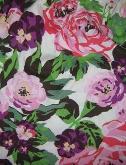 NEU * Stylisch * Off Shoulder * Carmen- Style * Rosen * Blumen * Blüten * Flower- Power * Romantik * Baby Doll * Puffärmel * Kleid "H&M" Garden Collection" Gr. 34, 36- 38/ XS- S * weiß * bunt * - Riedlingen