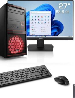 CSL Sprint V28155 Gaming-PC-Komplettsystem (27", AMD Ryzen 3 3200G, Radeon Vega 8, 16 GB RAM, 1000 GB SSD)