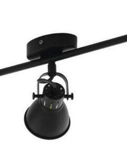 EGLO LED Deckenspots SERAS 2 Deckenleuchte, Wohnzimmerlampe, Spot, schwarz, Metall, GU10, LED wechselbar, Warmweiß, Küchenlampe, Deckenstrahler, 3 flammig, Industrial, modern, 59x6,5cm