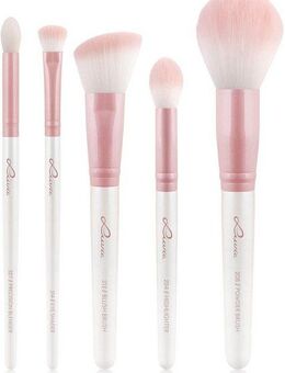 Luvia Cosmetics Kosmetikpinsel-Set Daily Essentials, 5 tlg., Nurai-Pinselhaar, vegan und hautfreundlich, verliert keine Haare.
