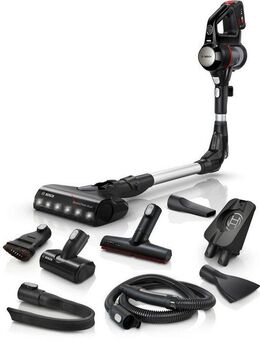 BOSCH Akku-Stielstaubsauger Unlimited 7 BKS711XXL, Akku Staubsauger,Knickrohr, 10 J. Motorgarantie, beutellos, LED-Licht, hohe Saugkraft, lange Laufzeit, Mini-Turbo-Düse, schwarz