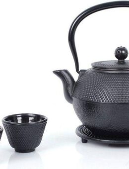 ECHTWERK Teeservice (4-tlg), 2 Personen, Gusseisen, Gusseisen, im Vintage-Design, 1,1 Liter, mit abnehmbarem Sieb