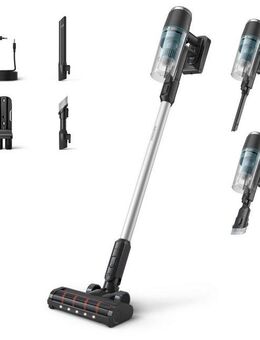 Philips Akku-Hand-und Stielstaubsauger XC3031/01 3000 Series “Staubentdecker”, 50,4 W, beutellos, mit bis zu 60 Minuten Laufzeit und zwei Zubehörteilen