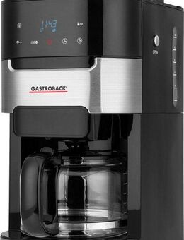 Gastroback Kaffeemaschine mit Mahlwerk Grind & Brew Pro 42711, 1,5l Kaffeekanne, Permanentfilter, Timerfunktion, auch für Kaffeepulver verwendbar, Warmhaltefunktion