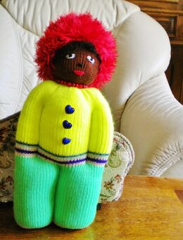 Strick/Häkel-Puppe,handgemacht,Einzelstück,ca. 37 cm - Linnich