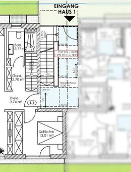 helle 2-Zimmer- Wohnung mit Gartenanteil in München Nord - München