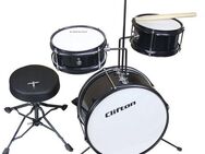 Clifton Kinderschlagzeug Junior Drum, schwarz, 3-St.
