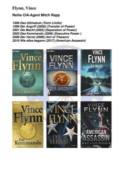 Sammlung Flynn, Vince-CIA-Agent Mitch Rapp (u.a. Wie alles begann) - Krefeld