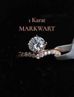 Glamouröser 1ct Moissanit-Ring in edlem Roségold – Größe EU 44 - Parchim Zentrum