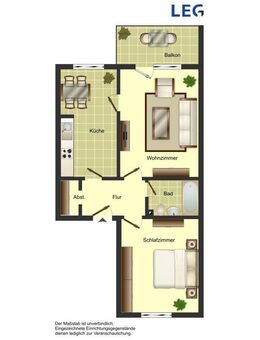 Auf zur Besichtigung, 2-Zimmer-Wohnung in Weddinghofen frei...und das Bad ist auch neu!! - Bergkamen