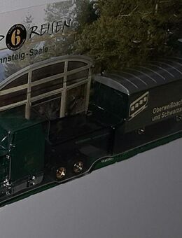 Peterbilt US Truck mit Eisenbahnwaggon Oberweißbacher Berg und Schwarzatalbahn Modell H0 WATZDORFER - Nürnberg