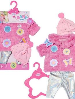 Baby Born Puppenkleidung Glitzer Mantel, 43cm, bestehend aus Jacke, Leggings und Mütze