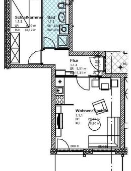 kuschelige 1,5-Raum Wohnung mit Terrasse und Einbauküche - Kolkwitz