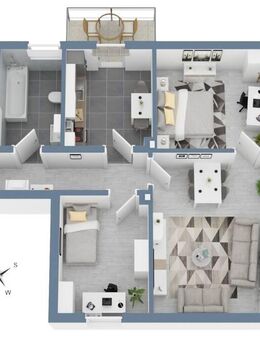 Solide vermietete 3ZKB-Wohnung in Lechhausen - Augsburg