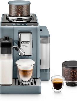 De'Longhi Kaffeevollautomat Rivelia EXAM440.55.G, zwei 250g-Bohnencontainer, grau