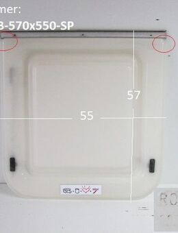 Bürstner Wohnwagenfenster ca 57 x 55 gebraucht (Roxite 84 D459) Polyplastic - Sonderpreis Badfenster - Schotten Zentrum