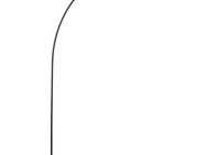 Brilliant LED Stehlampe Bow, Dimmfunktion, Farbsteuerung, LED fest integriert, warmweiß - kaltweiß, LED Bogenlampe, 179 cm, 1300 lm, 3000-6500 K, dimmbar
