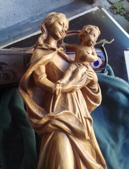 Madonnenfigur massiv Holz - München Berg am Laim